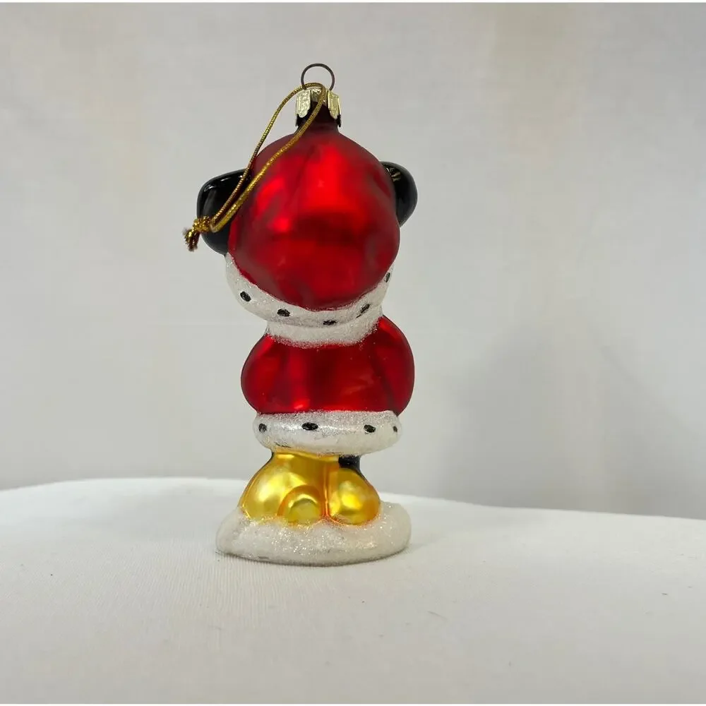 Minnie Mouse Christmas Ornament Glass Disney 2000 5